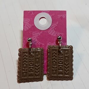 Chocolate bar earrings